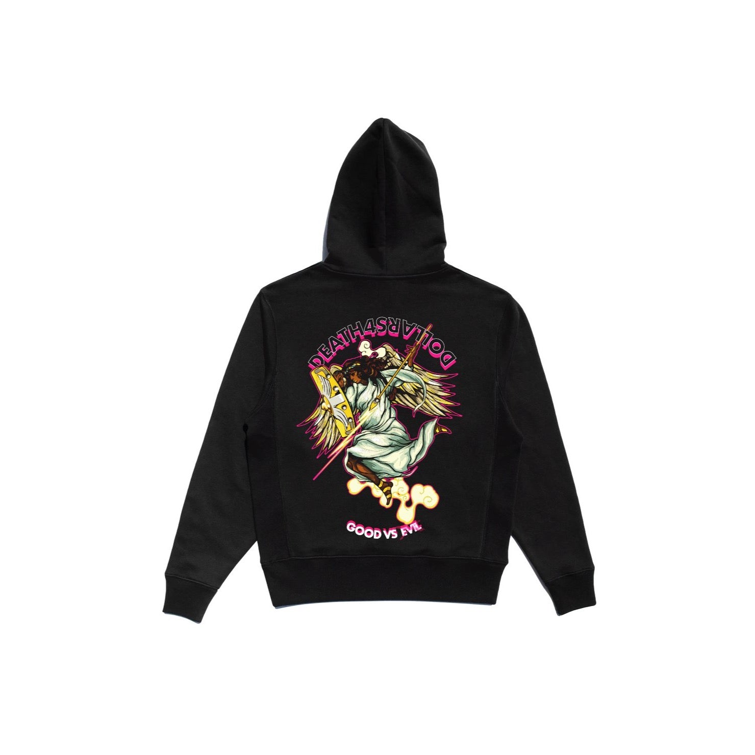 Good VS Evil Black Varsity Hoodie - Death4Dollars