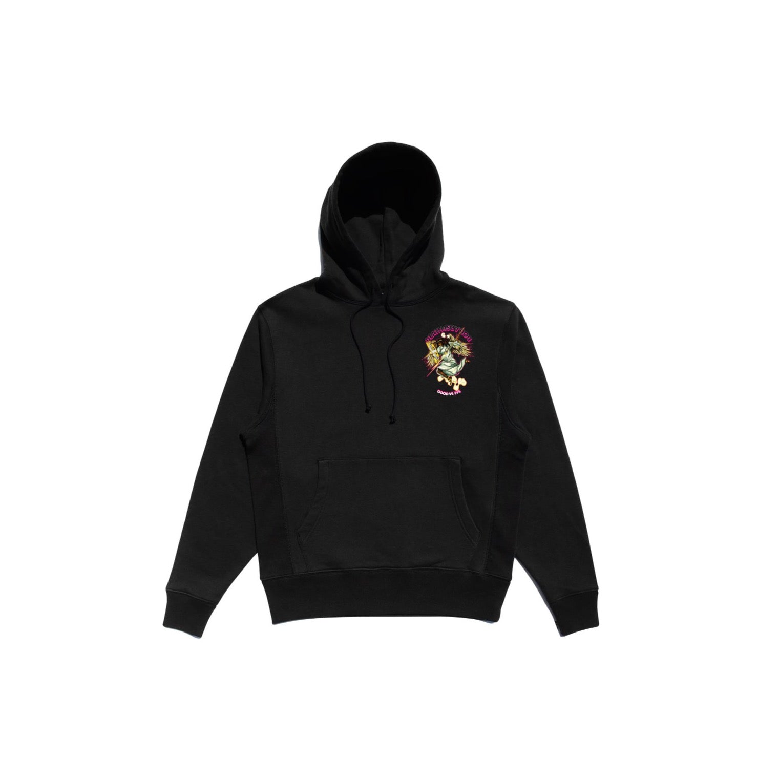 Good VS Evil Black Varsity Hoodie - Death4Dollars