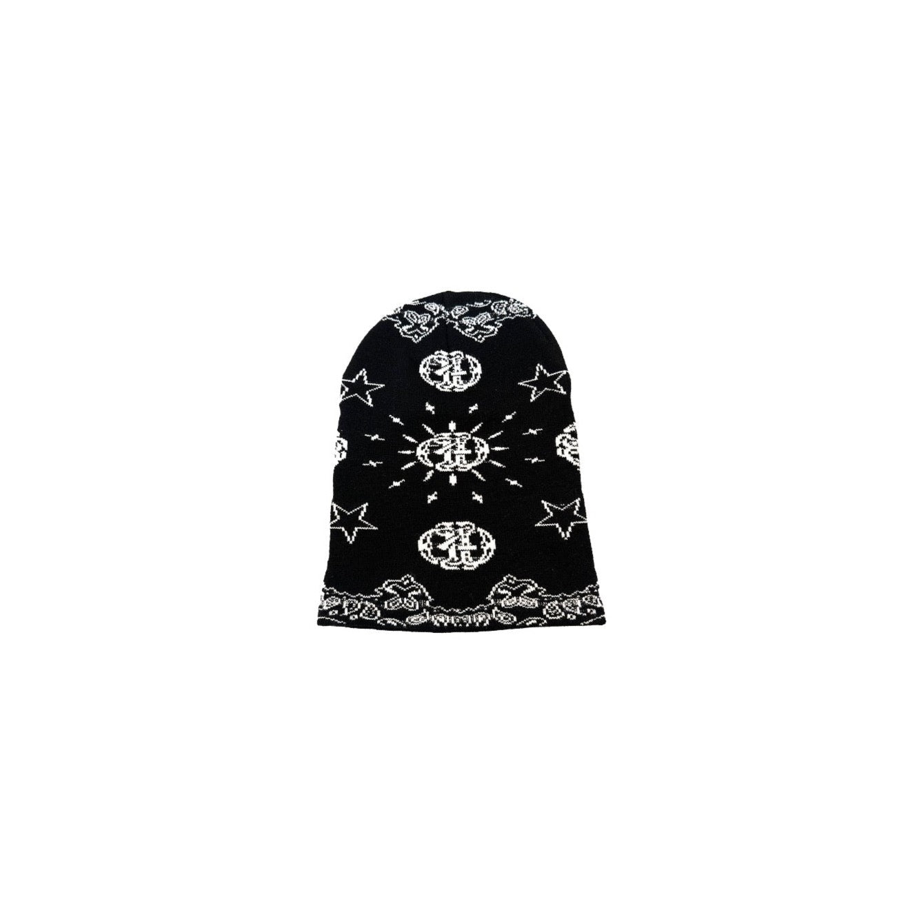 Death4Dollars Logo Black Paisley Balaclava Mask - Death4Dollars