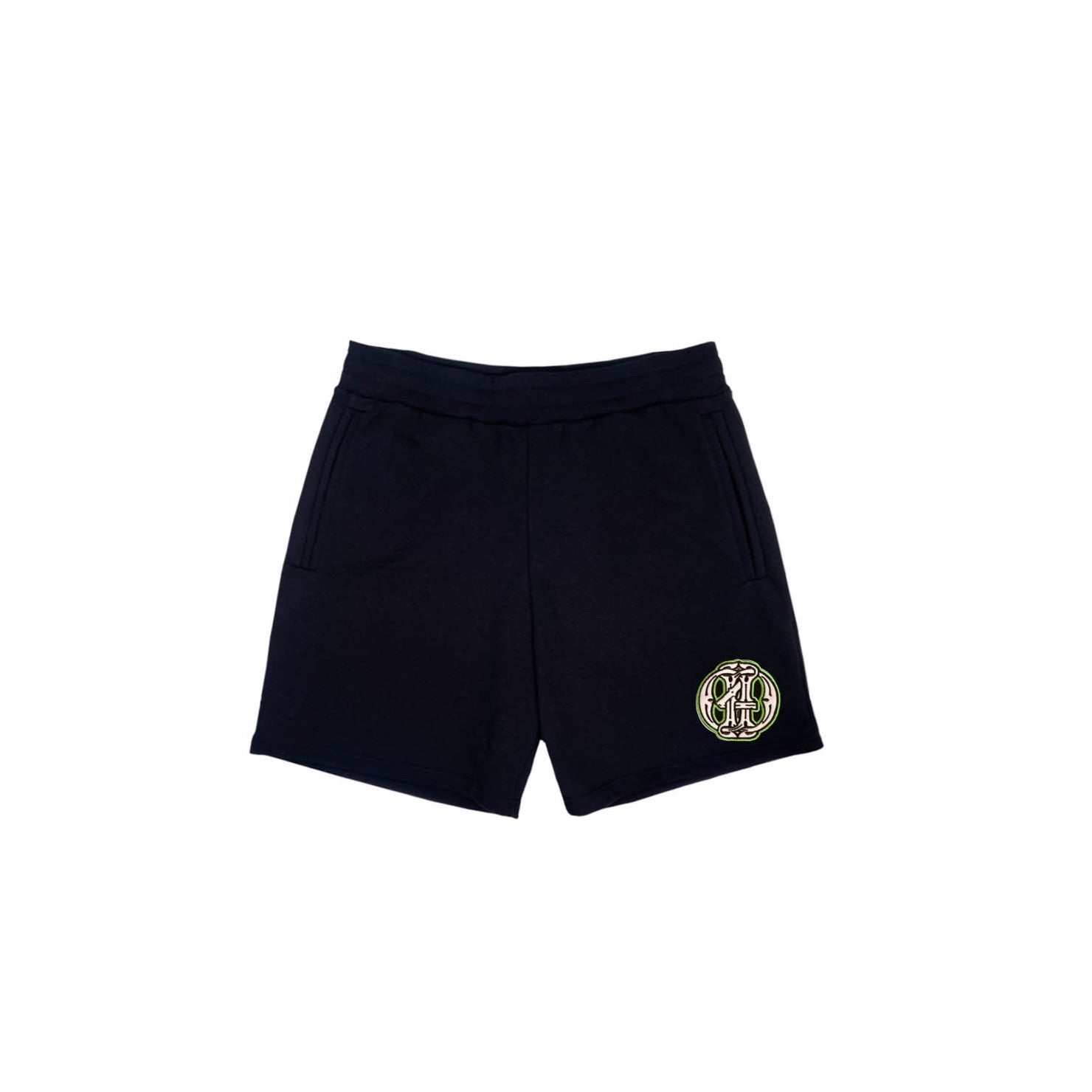 Monogram French Terry Lux Black Shorts - Death4Dollars