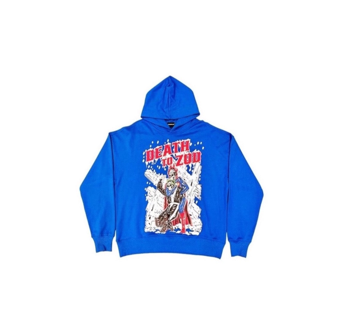 Death To Zod Blue Motif Hoodie - Death4Dollars