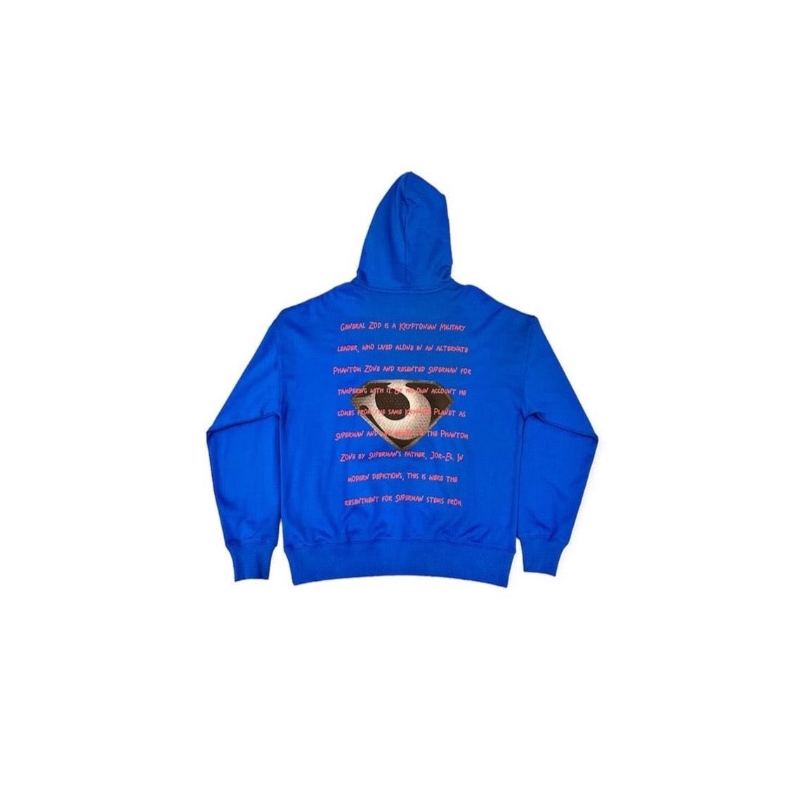 Death To Zod Blue Motif Hoodie - Death4Dollars