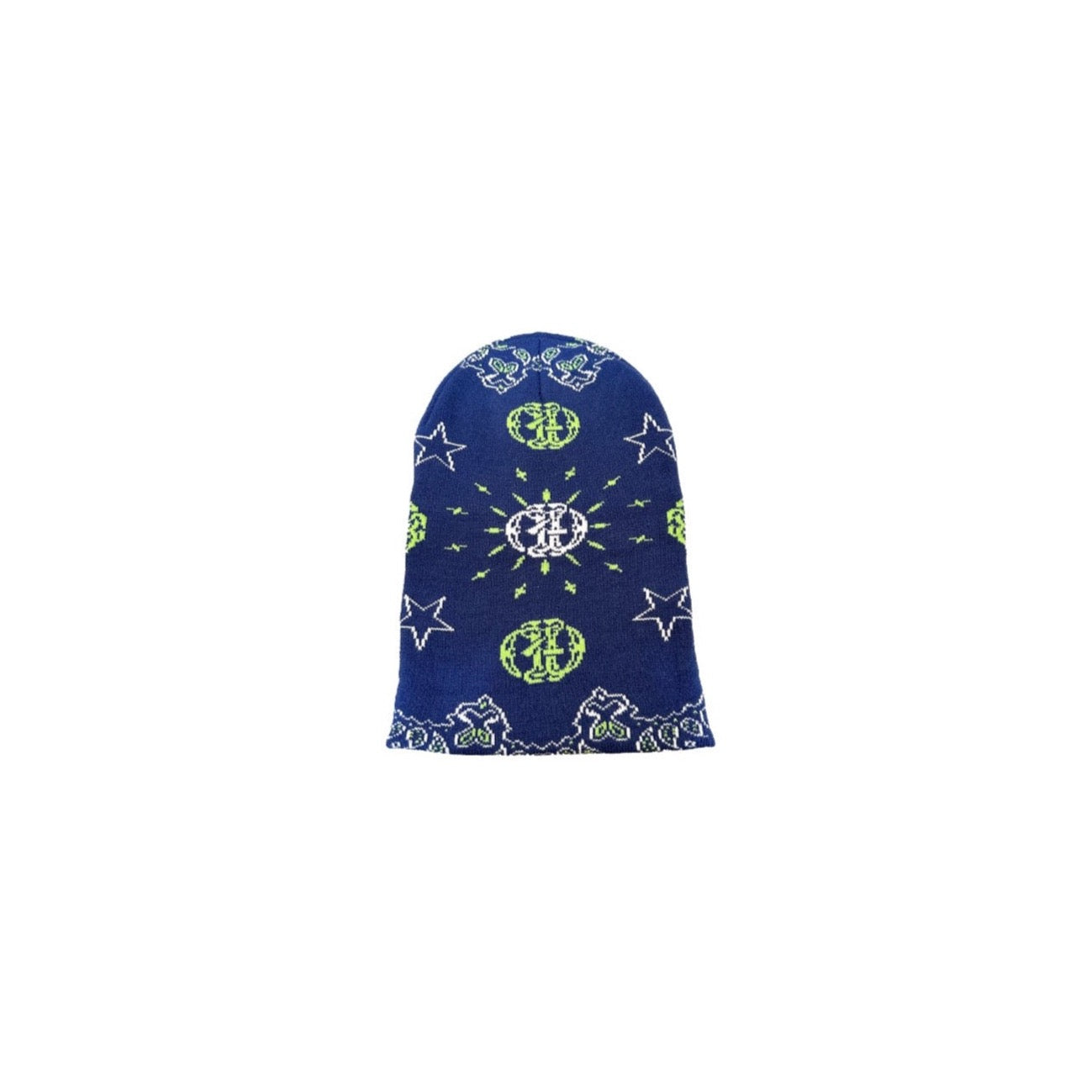 Death4Dollars Logo Blue Paisley Balaclava Mask - Death4Dollars