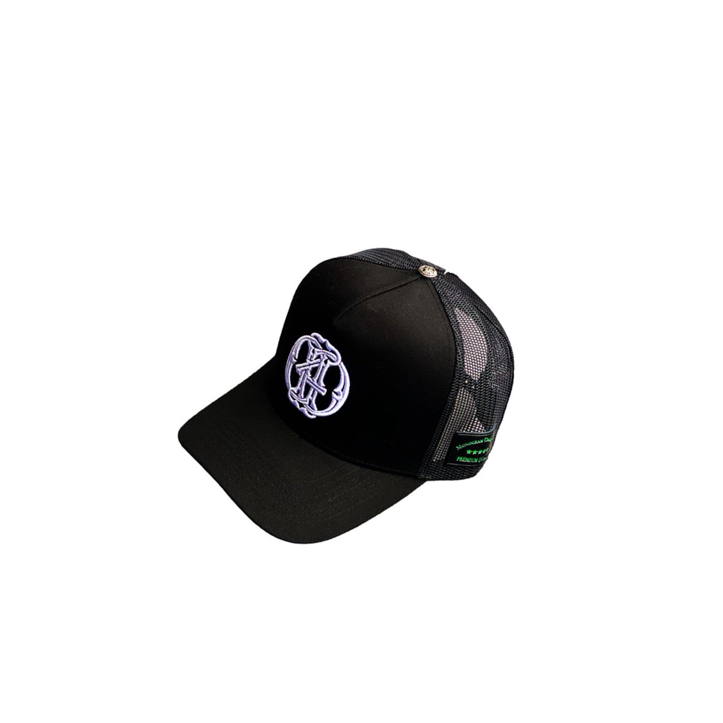 Monogram Black Trucker Hat - Death4Dollars