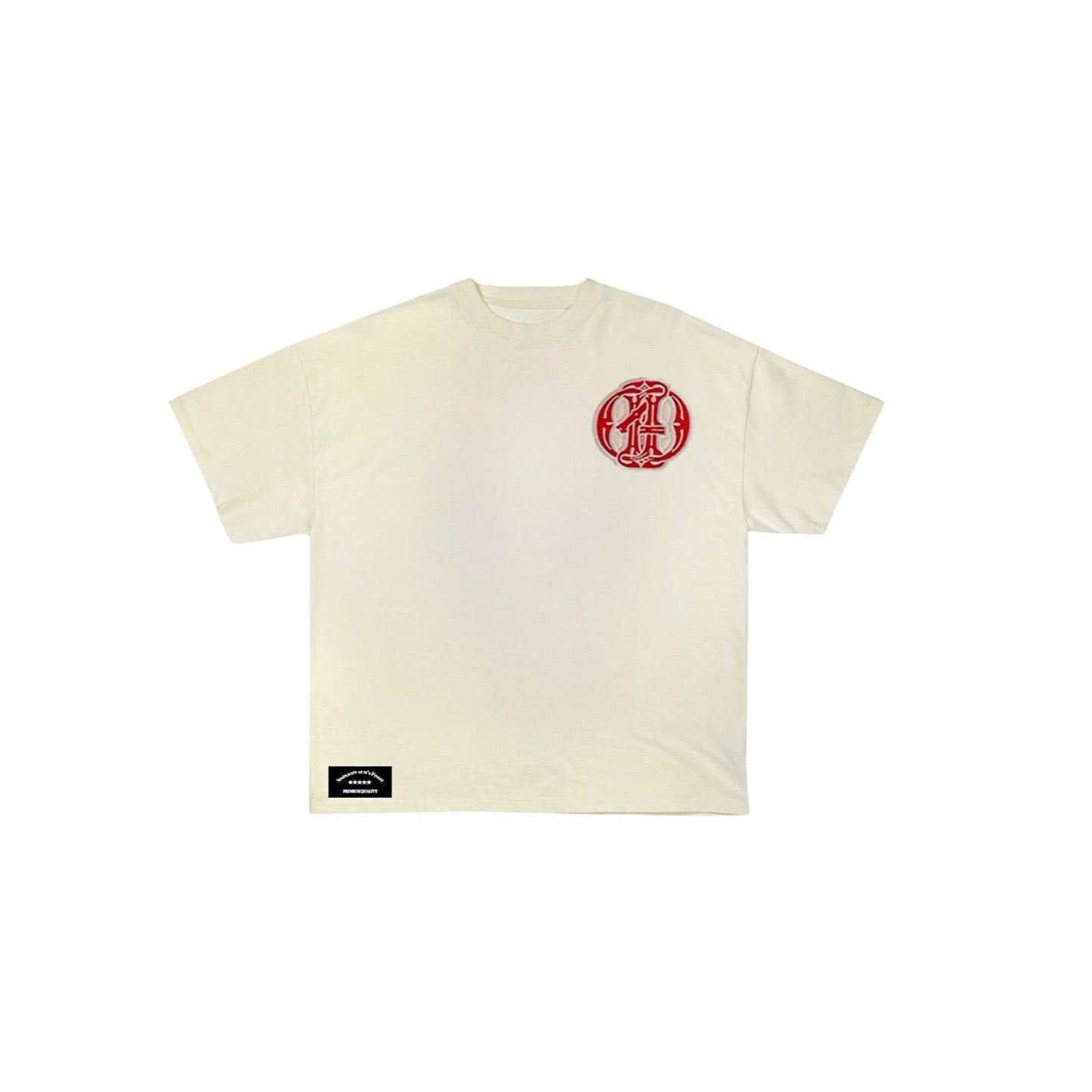 Monogram Lux Cream Tee - Death4Dollars