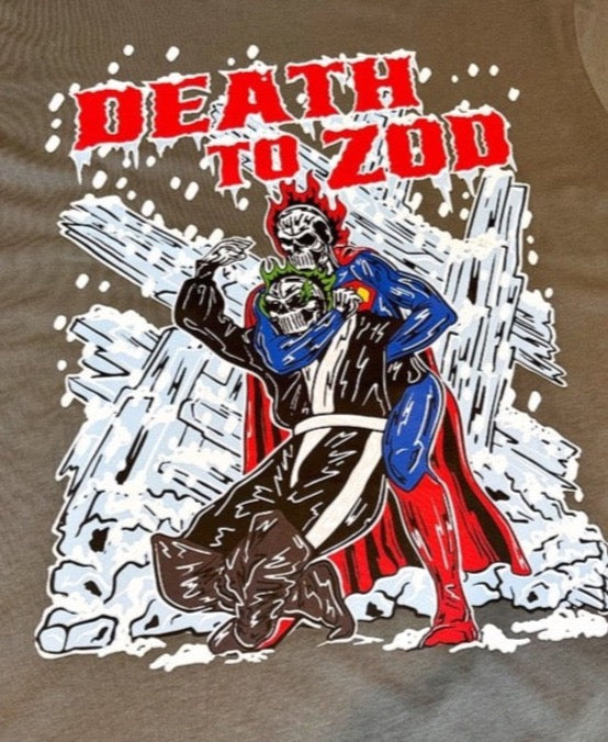 Death To Zod Grey Motif Tee - Death4Dollars