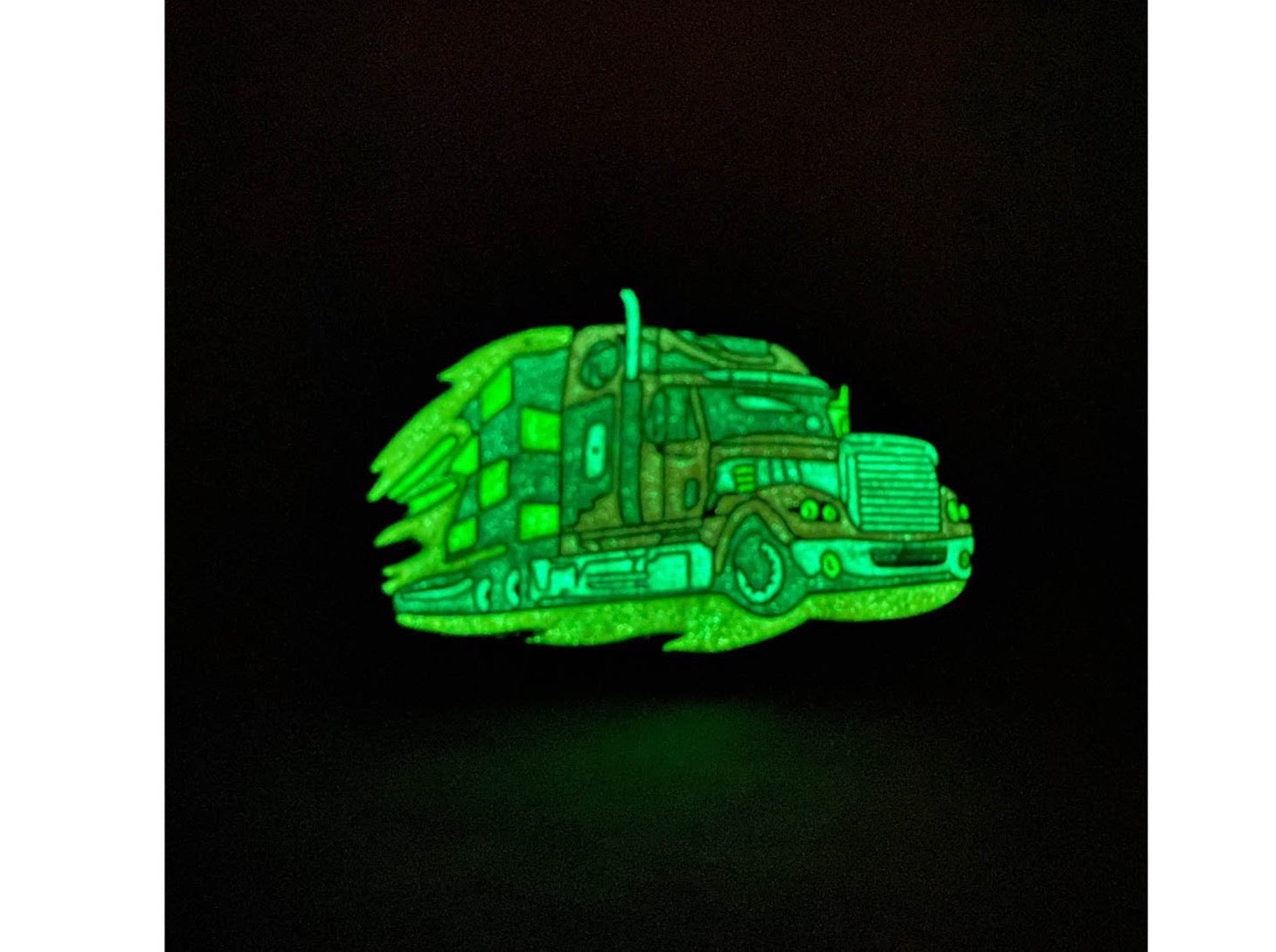 Trucker Glow in the Dark Pin - Death4Dollars