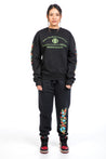Smell the Roses Black Terry Cotton Sweatpants - Death4Dollars