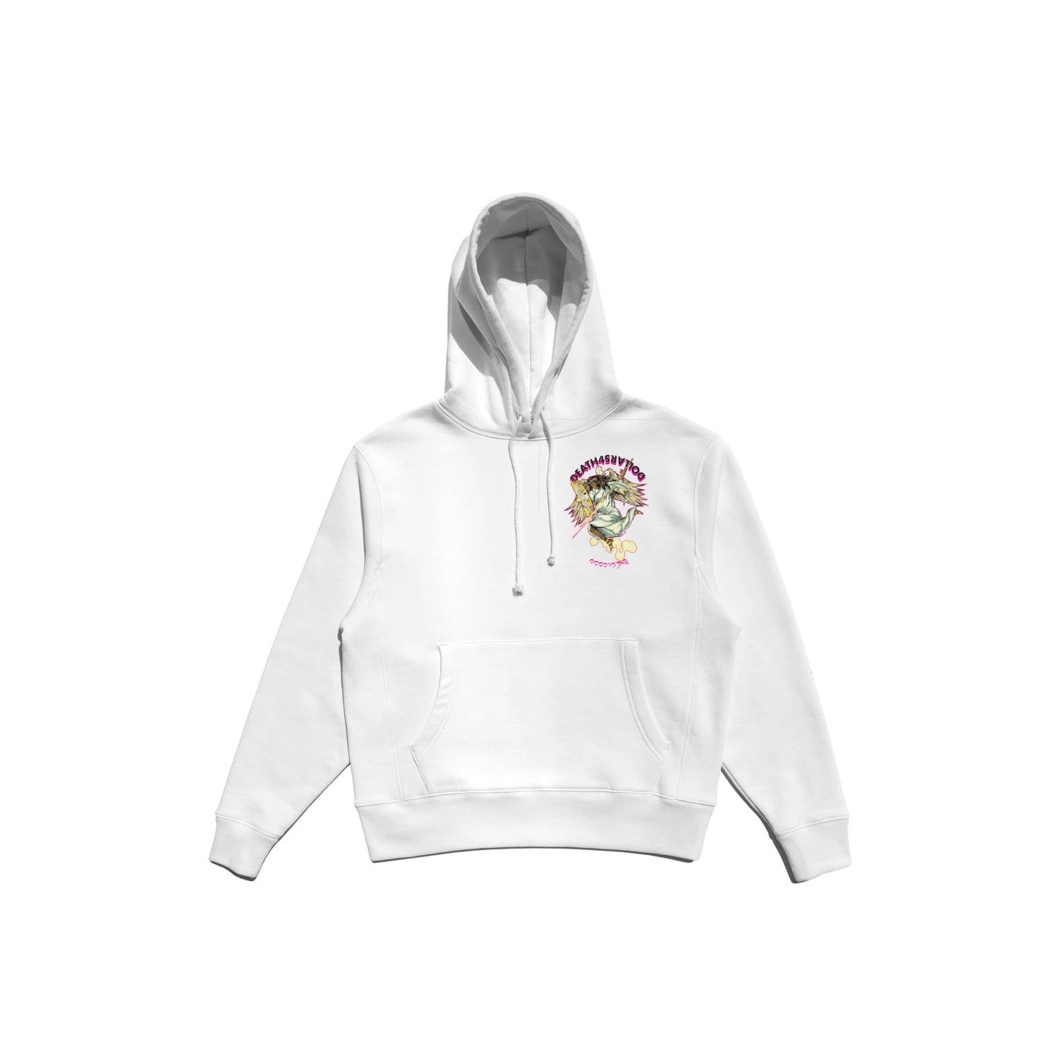 Good VS Evil Bone White Varsity Hoodie - Death4Dollars