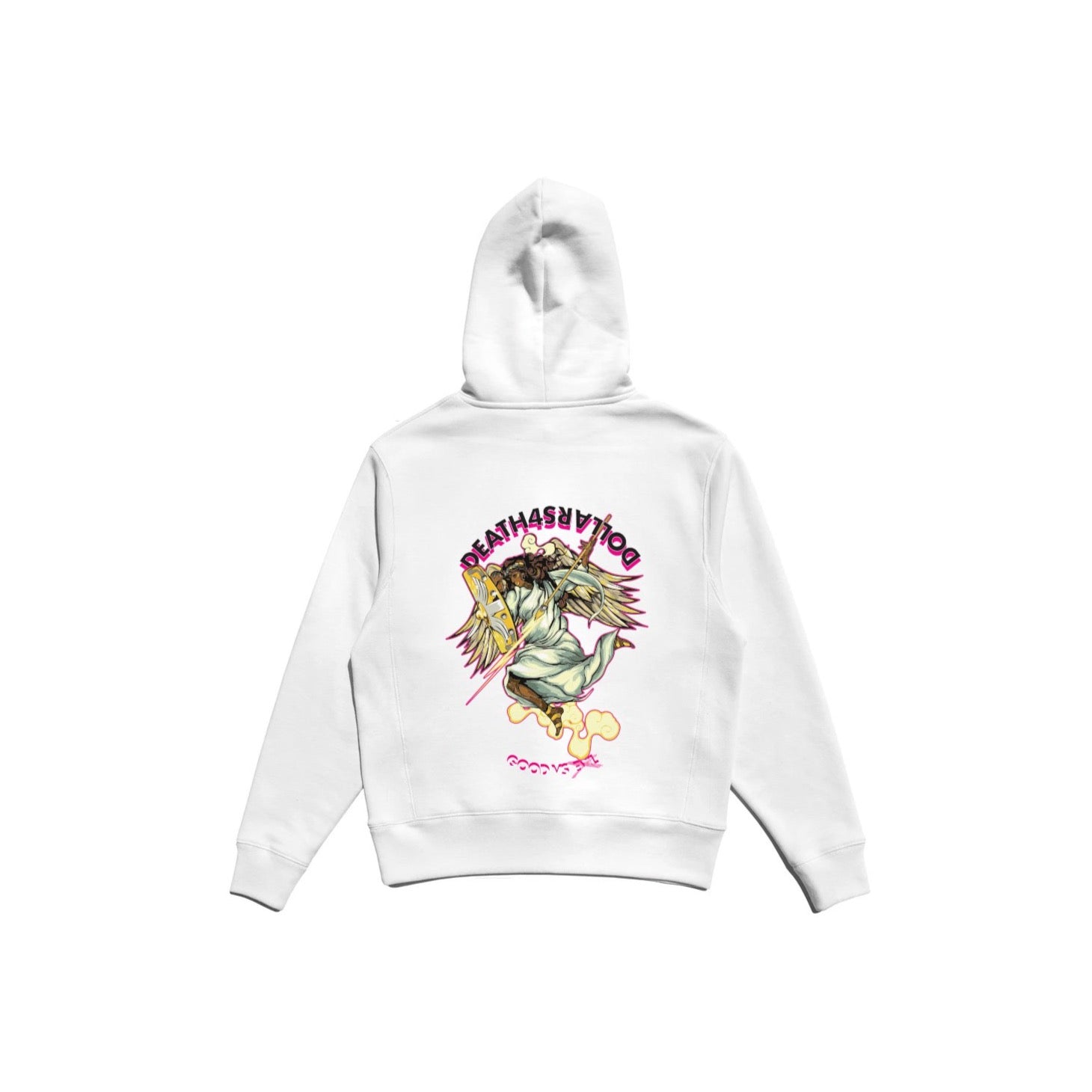 Good VS Evil Bone White Varsity Hoodie - Death4Dollars