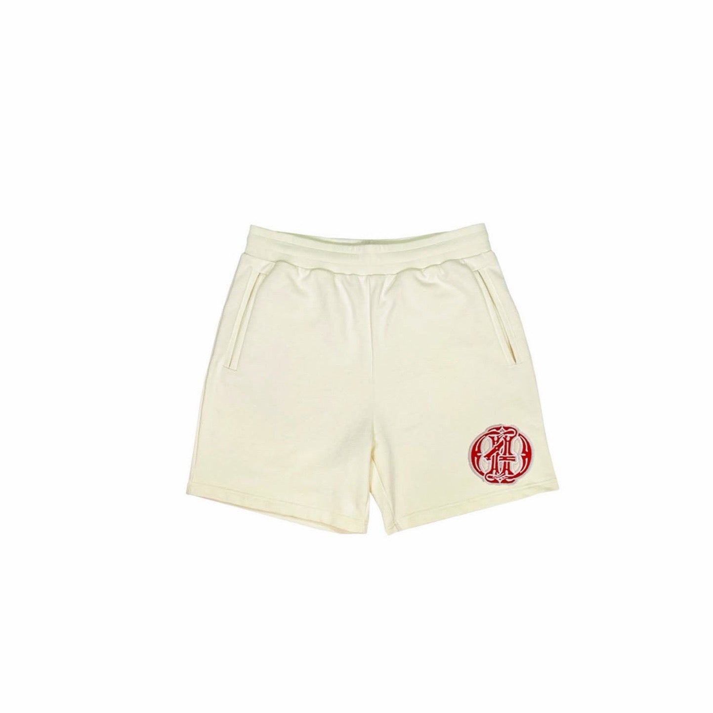 Monogram French Terry Lux Cream Shorts - Death4Dollars